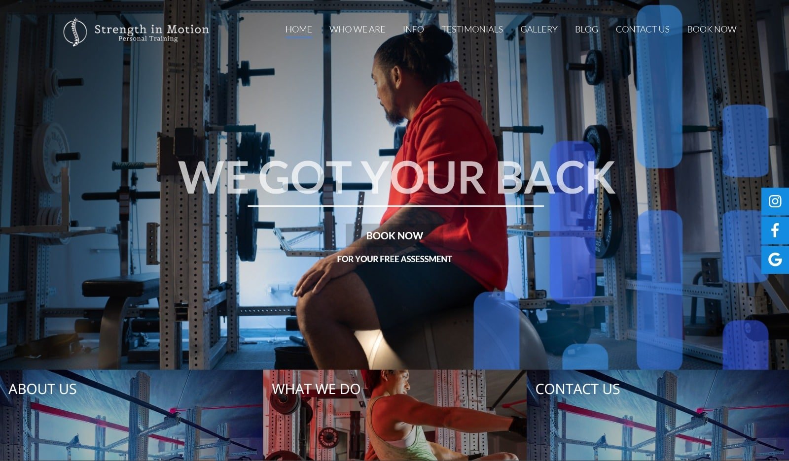 Strength in Motion Layout Screenshot