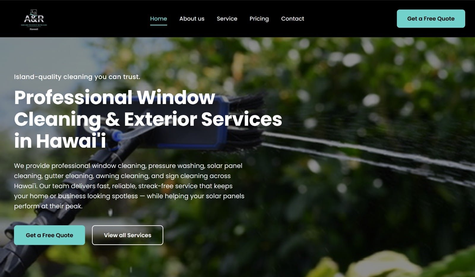 A&R Window Cleaning Mockup